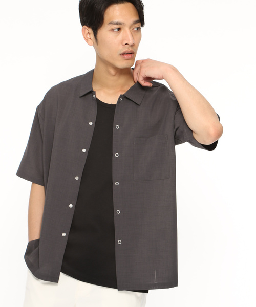 LAKOLE(ラコレ)の「ドライポリオープンシャツ / LAKOLE(シャツ/ブラウス・メンズ・ネイビー/ベージュ/ブラウン/チャコール・MEDIUM/LARGE)」の13枚目の写真