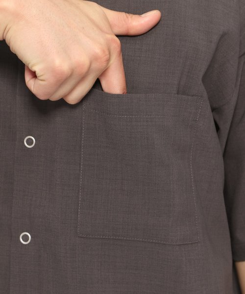 LAKOLE(ラコレ)の「ドライポリオープンシャツ / LAKOLE(シャツ/ブラウス・メンズ・ネイビー/ベージュ/ブラウン/チャコール・MEDIUM/LARGE)」の20枚目の写真