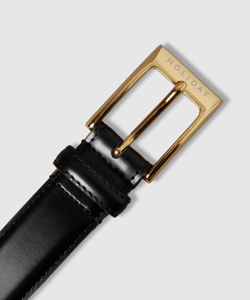 HOLIDAY(ホリデイ)の「HOLIDAY CLASSIC LEATHER BELT ホリデイクラシックレザーベルト(ベルト・レディース・ブラック/ブラウン/ブラック×ゴールド・ONE SIZE)」の6枚目の写真