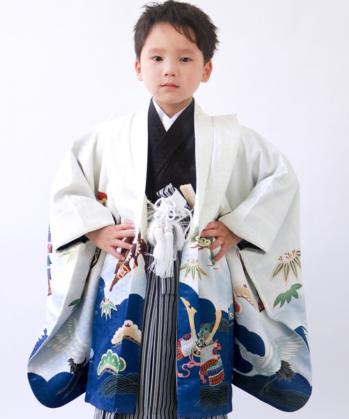 5歳 七五三 鷹兜松 羽織袴 12点セット（着物）｜KYOETSU