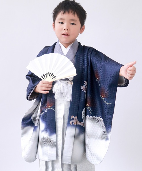5歳 七五三 鷹兜松 羽織袴 12点セット（着物）｜KYOETSU（キョウエツ