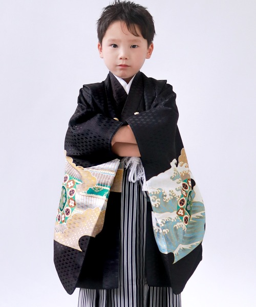 5歳 七五三 鷹兜松 羽織袴 12点セット（着物）｜KYOETSU（キョウエツ