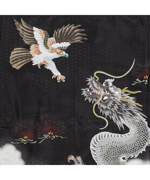 羽織袴 七五三 男の子 12点フルセット 着物 鷹市松 京越 5歳 5歳 七五三 鷹兜松 羽織袴 12点セット（着物）｜KYOETSU（キョウエツ