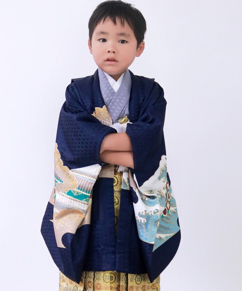 5歳 七五三 鷹兜松 羽織袴 12点セット（着物）｜KYOETSU（キョウエツ