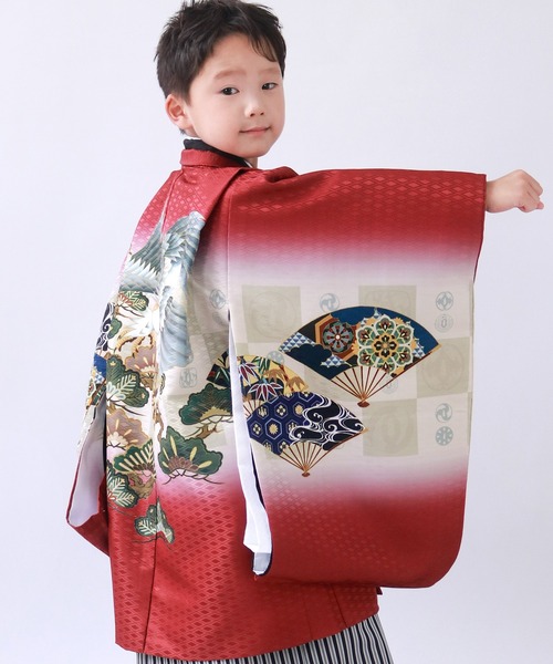 5歳 七五三 鷹兜松 羽織袴 12点セット（着物）｜KYOETSU（キョウエツ