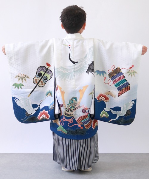 5歳 七五三 鷹兜松 羽織袴 12点セット（着物）｜KYOETSU（キョウエツ