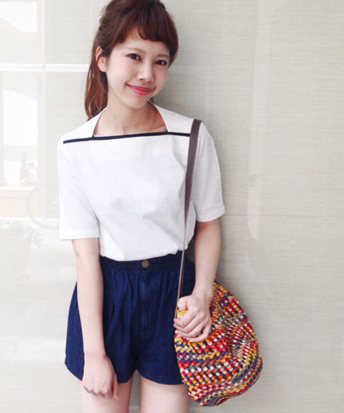 Kastane（カスタネ）の「【Kastane】タックショートパンツ（その他パンツ・レディース・ブルー/ホワイト/ピンク系その他/ブルー系その他・FREE）」の16枚目の写真