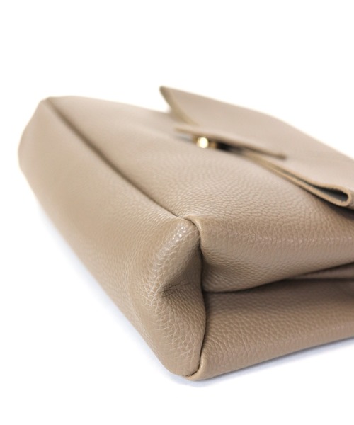 florist（フローリスト）の「【2way】口折れフラップの台形ショルダーバッグ（ショルダーバッグ・レディース・ホワイト/ブラック/ベージュ/ピンク/モカ/キャメル/ワイン・FREE）」の12枚目の写真