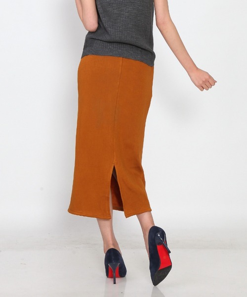 Coo+i(クーイ)の「裏起毛スウェットタイトスカート(スカート・レディース・チャコールグレー/ブラック/ネイビー/グレー/カーキ/グリーン/モカ/キャメル/ワイン・M/L/XL)」の8枚目の写真