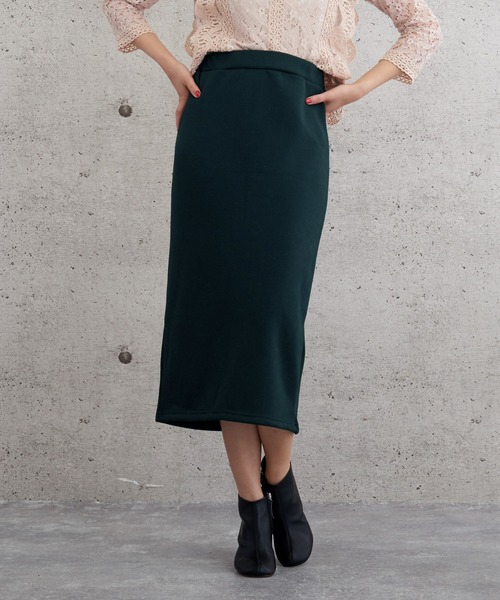 Coo+i(クーイ)の「裏起毛スウェットタイトスカート(スカート・レディース・チャコールグレー/ブラック/ネイビー/グレー/カーキ/グリーン/モカ/キャメル/ワイン・M/L/XL)」の6枚目の写真