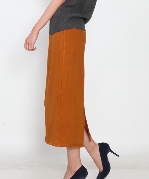 Coo+i(クーイ)の「裏起毛スウェットタイトスカート(スカート・レディース・チャコールグレー/ブラック/ネイビー/グレー/カーキ/グリーン/モカ/キャメル/ワイン・M/L/XL)」の11枚目の写真