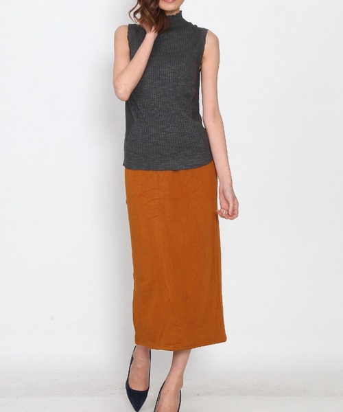 Coo+i(クーイ)の「裏起毛スウェットタイトスカート(スカート・レディース・チャコールグレー/ブラック/ネイビー/グレー/カーキ/グリーン/モカ/キャメル/ワイン・M/L/XL)」の22枚目の写真