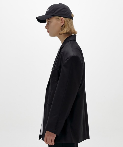 ADD SEOUL（エーディーディーソウル）の「『ADD SEOUL』ADDITUDE BLAZER / ADD アディチュード オーバーサイズ テーラードジャケット（テーラードジャケット・メンズ・ブラック/グリーン・1/2）」の4枚目の写真