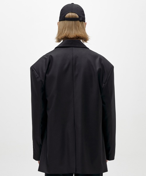 ADD SEOUL（エーディーディーソウル）の「『ADD SEOUL』ADDITUDE BLAZER / ADD アディチュード オーバーサイズ テーラードジャケット（テーラードジャケット・メンズ・ブラック/グリーン・1/2）」の5枚目の写真