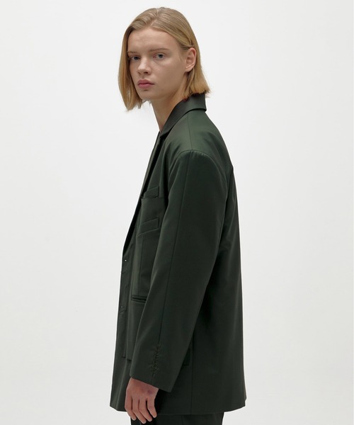 ADD SEOUL（エーディーディーソウル）の「『ADD SEOUL』ADDITUDE BLAZER / ADD アディチュード オーバーサイズ テーラードジャケット（テーラードジャケット・メンズ・ブラック/グリーン・1/2）」の8枚目の写真