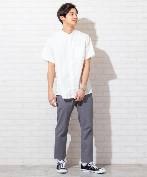 coen（コーエン）の「ヘンプバンドカラー半袖シャツ#（シャツ/ブラウス・メンズ・ホワイト/ベージュ/ネイビー・X-LARGE/LARGE/SMALL/MEDIUM）」の16枚目の写真