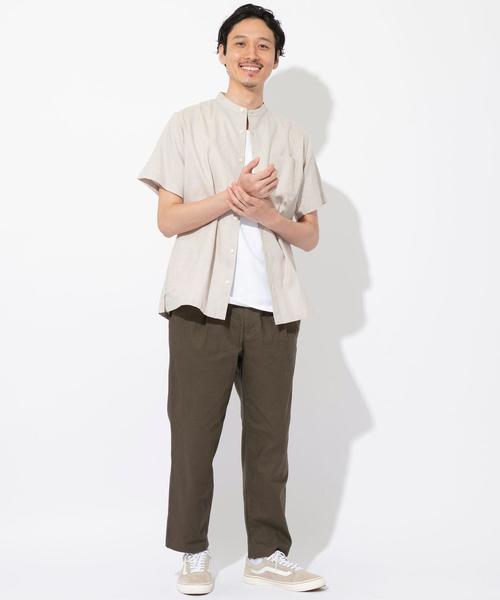 coen（コーエン）の「ヘンプバンドカラー半袖シャツ#（シャツ/ブラウス・メンズ・ホワイト/ベージュ/ネイビー・X-LARGE/LARGE/SMALL/MEDIUM）」の18枚目の写真