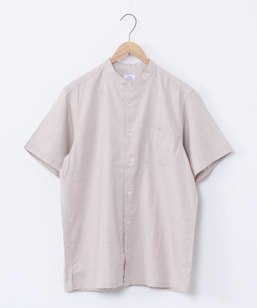 coen（コーエン）の「ヘンプバンドカラー半袖シャツ#（シャツ/ブラウス・メンズ・ホワイト/ベージュ/ネイビー・X-LARGE/LARGE/SMALL/MEDIUM）」の11枚目の写真