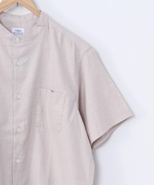 coen（コーエン）の「ヘンプバンドカラー半袖シャツ#（シャツ/ブラウス・メンズ・ホワイト/ベージュ/ネイビー・X-LARGE/LARGE/SMALL/MEDIUM）」の14枚目の写真