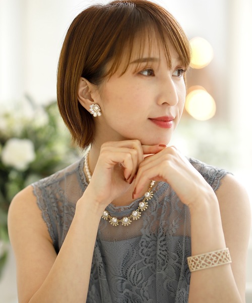 PourVous(プールヴー)の「ブリリアント パール ピアス&イヤリング 結婚式 同窓会 オケージョン 二次会 (ピアス(両耳用)・レディース・ホワイト/ホワイト系その他・FREE)」の8枚目の写真