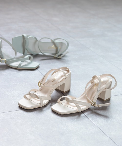 SESTO（セスト）の「ツイストストラップベアサンダル（サンダル・レディース・ブラック/グレイッシュベージュ/ミント/アイボリー/シルバー・LL/M/3L/L/S）」の21枚目の写真