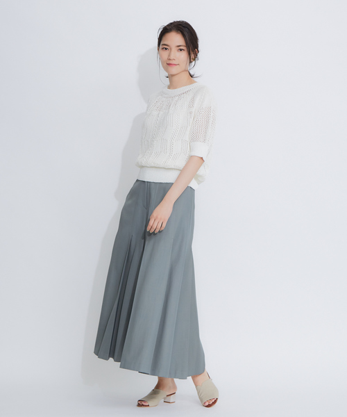 qualite(カリテ)の「boussole×qualite 透かし柄ニットプルオーバー(ニット/セーター・レディース・ブラウン/オフホワイト/カーキ・フリー)」の13枚目の写真