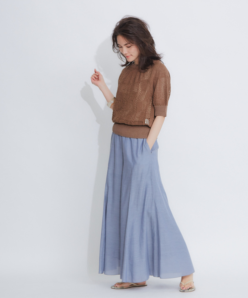 qualite(カリテ)の「boussole×qualite 透かし柄ニットプルオーバー(ニット/セーター・レディース・ブラウン/オフホワイト/カーキ・フリー)」の15枚目の写真