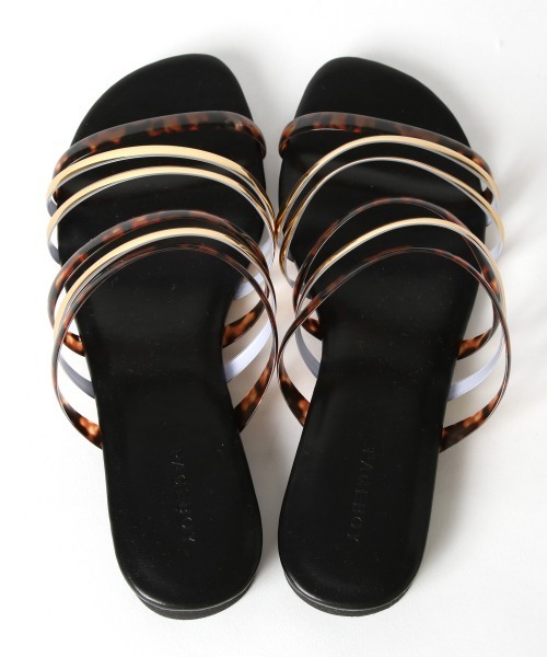 PAGEBOY（ページボーイ）の「クリアフラットサンダル（サンダル・レディース・ホワイト系その他/ブラック系その他・MEDIUM/LARGE）」の4枚目の写真