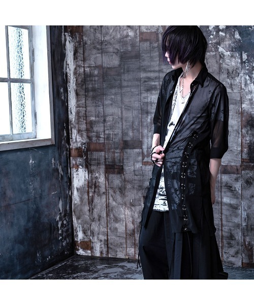 破格　civarize シヴァーライズ　レースシャツ　V系 CIVARIZE（シヴァーライズ）の「『CIVARIZE』レース生地切り替え