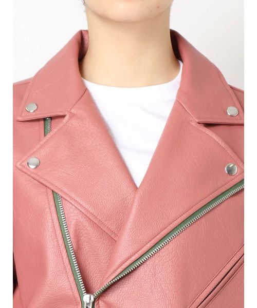 jouetie(ジュエティ)の「オーバーライダースジャケット(ライダースジャケット・レディース・ブラック/ライトブルー/カーキ・MEDIUM)」の17枚目の写真