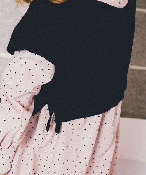 BRANSHES(ブランシェス)の「ドット柄長袖シャツワンピース(ワンピース・キッズ・ライトベージュ/ブラック・90cm/150cm/110cm/130cm/120cm/100cm/140cm)」の8枚目の写真