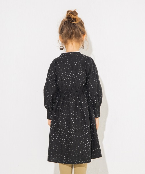 BRANSHES(ブランシェス)の「ドット柄長袖シャツワンピース(ワンピース・キッズ・ライトベージュ/ブラック・90cm/150cm/110cm/130cm/120cm/100cm/140cm)」の15枚目の写真