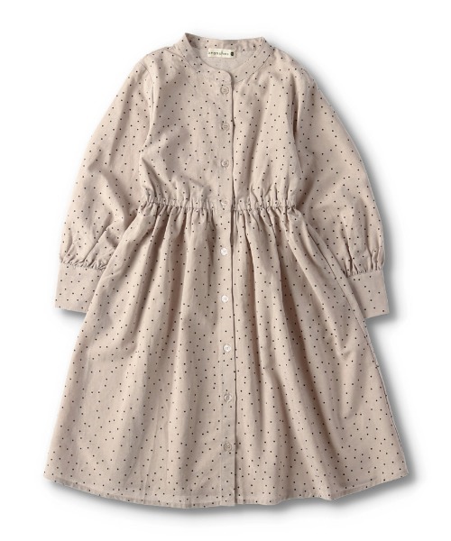 BRANSHES(ブランシェス)の「ドット柄長袖シャツワンピース(ワンピース・キッズ・ライトベージュ/ブラック・90cm/150cm/110cm/130cm/120cm/100cm/140cm)」の16枚目の写真