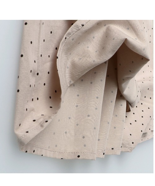 BRANSHES(ブランシェス)の「ドット柄長袖シャツワンピース(ワンピース・キッズ・ライトベージュ/ブラック・90cm/150cm/110cm/130cm/120cm/100cm/140cm)」の22枚目の写真