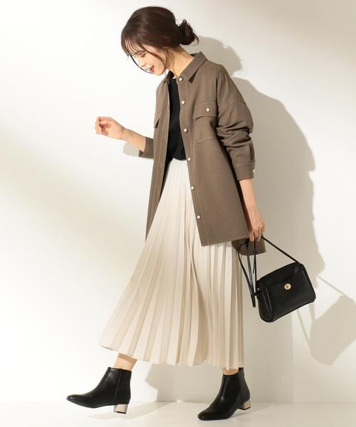 ANY(エニィ)の「ウーリッシュフラノプリーツスカート(スカート・レディース・ローズ系/ブラウン系5/ライトグリーン系/ダークブラウン系/アイボリー系/ライトグレー系5・1/2/3)」の10枚目の写真