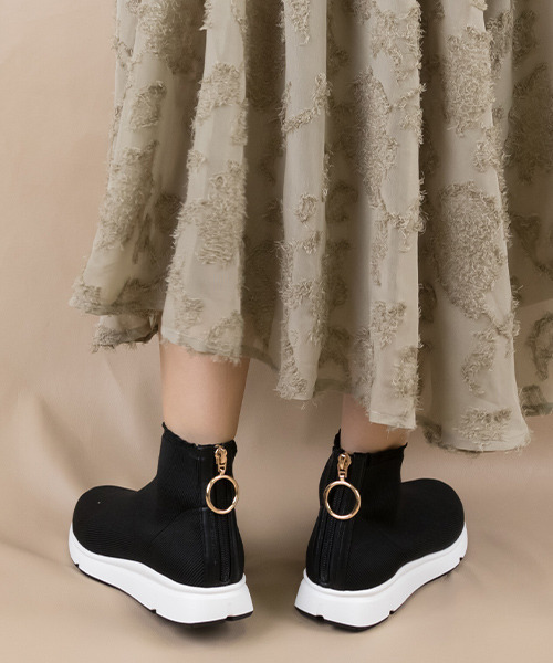 RANDA（ランダ）の「ストレスフリー/ソフトニットスニーカー（スニーカー・レディース・ブラック/ベージュ・S/LL/M/L）」の7枚目の写真