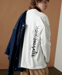 Mark Gonzales/マークゴンザレス EMMA CLOTHES別注 ビッグシルエットロゴ刺繍×バックプリント 長袖 Tee