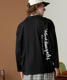 Mark Gonzales/マークゴンザレス EMMA CLOTHES別注 ビッグシルエットロゴ刺繍×バックプリント 長袖 Tee