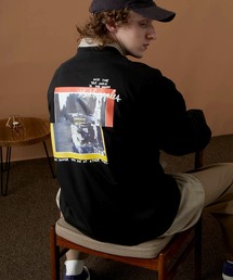 Mark Gonzales/マークゴンザレス EMMA CLOTHES別注 ビッグシルエットロゴ刺繍×バックプリント 長袖 Tee