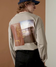 Mark Gonzales/マークゴンザレス EMMA CLOTHES別注 ビッグシルエットロゴ刺繍×バックプリント 長袖 Tee