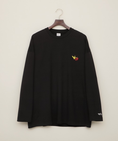 Mark Gonzales（マーク・ゴンザレス）の「Mark Gonzales/マークゴンザレス EMMA CLOTHES別注 ビッグシルエットロゴ刺繍×バックプリント 長袖 Tee（Tシャツ/カットソー・メンズ・ベージュ系その他/グリーン系その他/ホワイト系その他2/ホワイト系その他3/ブラック系その他2/ブラック系その他3/ベージュ系その他2/ベージュ系その他3/グリーン系その他2/グリーン系その他3/ホワイト系その他/ブラック系その他/ホワイト系その他4/ブルー系その他/ブルー/ダークグレー/グレー系その他/ブラック系その他4・M/L）」の20枚目の写真