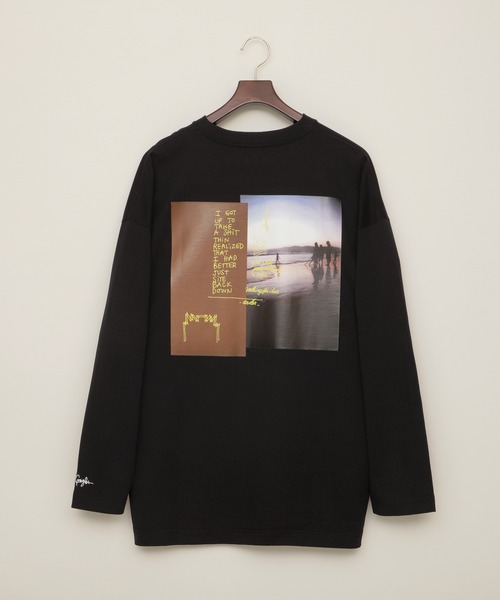 Mark Gonzales（マーク・ゴンザレス）の「Mark Gonzales/マークゴンザレス EMMA CLOTHES別注 ビッグシルエットロゴ刺繍×バックプリント 長袖 Tee（Tシャツ/カットソー・メンズ・ベージュ系その他/グリーン系その他/ホワイト系その他2/ホワイト系その他3/ブラック系その他2/ブラック系その他3/ベージュ系その他2/ベージュ系その他3/グリーン系その他2/グリーン系その他3/ホワイト系その他/ブラック系その他/ホワイト系その他4/ブルー系その他/ブルー/ダークグレー/グレー系その他/ブラック系その他4・M/L）」の22枚目の写真