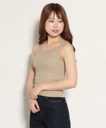 リブニットタンクトップ