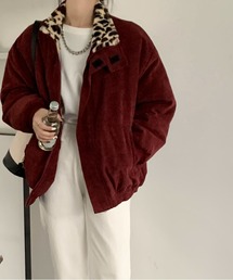 BIGシルエット 裏レオパードコーディーブルゾン