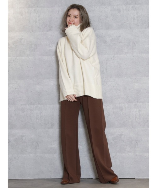 dazzlin（ダズリン）の「ワイドスタイルセルフカットパンツ（その他パンツ・レディース・ブラウン/ブラック/ベージュ・FREE）」の7枚目の写真