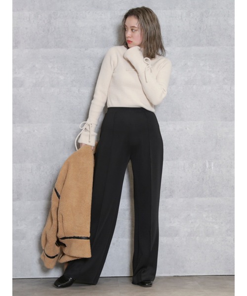 dazzlin（ダズリン）の「ワイドスタイルセルフカットパンツ（その他パンツ・レディース・ブラウン/ブラック/ベージュ・FREE）」の8枚目の写真