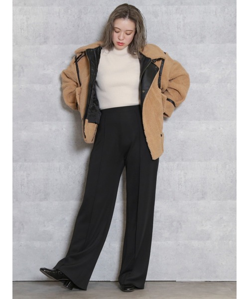 dazzlin（ダズリン）の「ワイドスタイルセルフカットパンツ（その他パンツ・レディース・ブラウン/ブラック/ベージュ・FREE）」の9枚目の写真