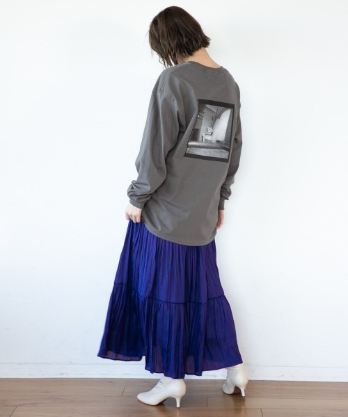 A part by（アパートバイ）の「Marilyn ロングスリーブTシャツ*SS　933919（Tシャツ/カットソー・レディース・チャコールグレー/オフホワイト/アイボリー・FREE）」の12枚目の写真