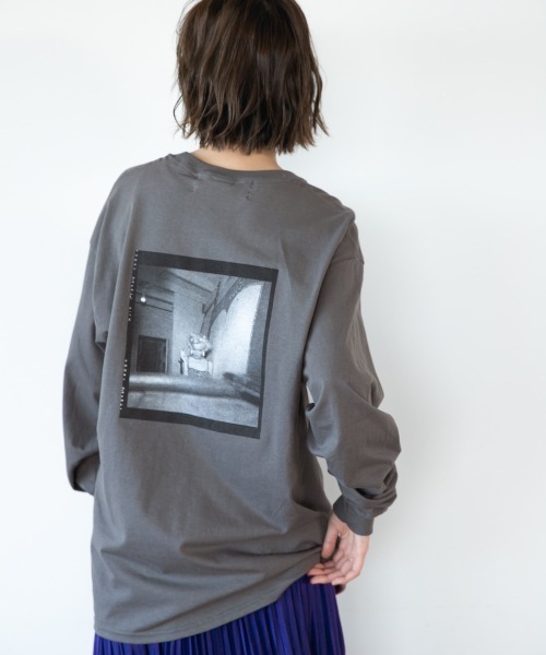A part by（アパートバイ）の「Marilyn ロングスリーブTシャツ*SS　933919（Tシャツ/カットソー・レディース・チャコールグレー/オフホワイト/アイボリー・FREE）」の8枚目の写真