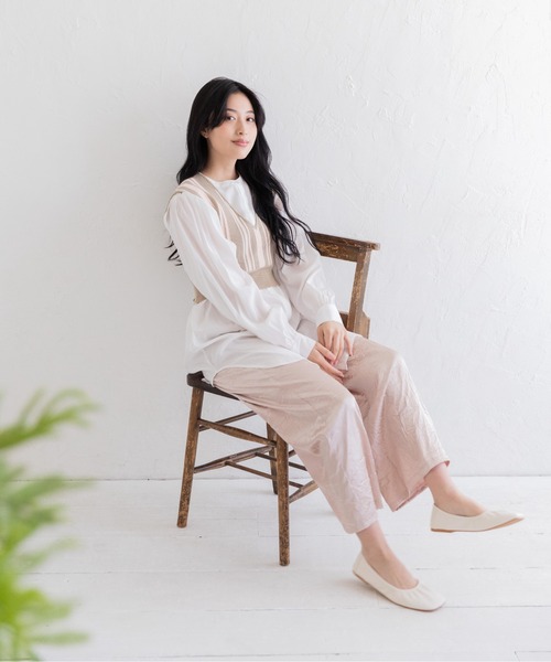 Mysa&Liina（ミーサリーナ）の「サテンパンツ（その他パンツ・レディース・グリーン/ブラウン/ベージュ・M）」の14枚目の写真